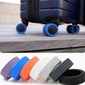 Couvre-roues à bagages en silicone, 4 pièces, housse de protection silencieuse pour bagages de voyage, réduction du bruit, couverture de roues