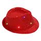 Creative led clignotant jazz cap adulte hip hop danse spectacle sequin jazz chapeau lueur dans l'obscurité lumineux fedora costumes accessoires de scène