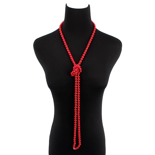 faux collier de perles longs colliers de perles des années 1920 accessoires pour femmes rugissant 20s clapet fête vintage