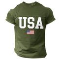 drapeau national des états-unis t-shirt en coton graphique pour hommes sport chemise décontractée classique à manches courtes t-shirt confortable sport vacances en plein air vêtements de créateur de