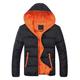 Homme Doudoune Veste matelassée Veste à capuche Capuche Sport Loisir Court Automne Hiver Couleur unie Noir / Orange Marine blanc Bleu ciel orange Noir Vert Doudoune