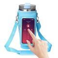 sac pour téléphone portable sac de transport de bouteille d'eau avec sac à fermeture éclair compatible avec un gobelet de 40 oz avec poignée porte-bouteille d'eau de couleur dégradée pour la course à