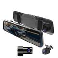 Caméra miroir 3 canaux wifi enregistreur vidéo de voiture rétroviseur caméra de tableau de bord avant et intérieur avec caméra arrière miroir dvr boîte noire