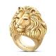 1 pc Bague / Anneaux For Homme Hommes femmes Soirée Plein Air Plaqué Or 18 Carats Classique Lion