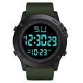Montre numérique pour hommes Multifonctionnelle Militaire Montre de sport de plein air Lumineuse LED Montre numérique à grand cadran Étanche Bracelet en caoutchouc Montre électronique Pour étudiants