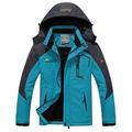 Veste de pluie Homme Veste Capuche Veste coupe vent Veste de ski L'hiver Extérieur Couleur unie Chaud Etanche Coupe Vent Doublure Polaire Pardessus Veste Coupe Vent Manteau Camping Chasse Ski Vert