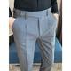 Homme pantalon de costume Pantalon Pantalon plissé Pantalon de costume Pantalon Gurkha Poche Jambe droite Taille haute Plein Confort Respirable Entreprise Casual Rétro Vintage Elégant Noir Kaki