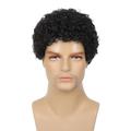 Hommes court brun afro bouclés perruque pour homme guy rocker perruque californie halloween cosplay costume pleine perruques