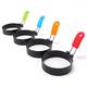 oeuf anneau pancake ring set en acier inoxydable fried egg ring plaque chauffante pancake shapers with orange silicone handle for breakfast omelette sandwich