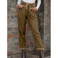 Pantalon femme pantalon velours côtelé droit pleine longueur velours côtelé mode streetwear quotidien riz blanc noir m l automne hiver