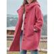 Manteau d'hiver Manteau en peluche Femme Plein Air Usage quotidien Vacances Sortie mode Décontractées Style de rue Avec poches Court Manteau Noir Bleu Roi Fuchsia Automne Hiver Boutonnage Simple Col