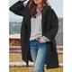 Manteau d'hiver Manteau en peluche Femme Plein Air Usage quotidien Vacances Sortie mode Décontractées Style de rue Avec poches Court Manteau Noir Bleu Roi Fuchsia Automne Hiver Boutonnage Simple Col