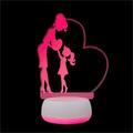 Coeur 3d led veilleuse 7 couleurs saint valentin cadeau contrôle tactile pour petite amie cadeau acrylique néon mignon décoration de chambre d'enfants