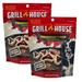 Grill House Porterhouse Flavor Dog Treats Made with Real Meat Good Source of Protein with Crunchy Texture for Treating Rewarding Training Snacking Portable Resealable Animal Snack 4.5oz Pack of 2