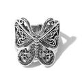 bagues pour femmes bijoux papillon en filigrane mode bague ajustable à ouverture tout match (argent) rétro sculpté gros papillon enveloppant à la mode bagues bijoux