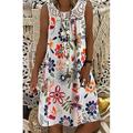 robe droite femme robe longueur genou blanc noir vert armée fuchsia bleu marine sans manches imprimé fleuri printemps été col rond chaud décontracté bohème lâche 2023 m l xl xxl 3xl 4xl 5xl