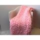 jeté de couverture en gros tricot 100 % tricoté à la main avec du fil chenille jumbo