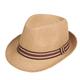 Homme Chapeau de Paille Chapeau de soleil Chapeau Fedora Trilby Noir Marron Polyester Tressé Vêtement de rue mode Mode des années 1920 du quotidien Vêtements de Plein Air Vacances Plein Ecran Solaire