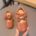 Garçon Fille Ballerines du quotidien Polyuréthane Petits enfants (4-7 ans) Tout-petit (2-4 ans) du quotidien Noeud Blanche Marron Eté Printemps Automne