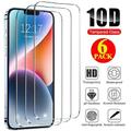 6 pièces film de protection en verre à couverture complète hd pour iphone 15 15 plus 15 pro 15 pro max / 14 14 plus 14 pro 14 pro max / iphone 13 13 pro 13 pro max / iphone 11 12 pro 12 pro max /