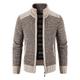 Homme Gilet Cardigan Pull polaire A côtes Tricoter Découpé Tricoté Bloc de couleur Reine Anne Guêtres Moderne contemporain Usage quotidien Sortie Vêtement Tenue Printemps Automne bleu marine Gris