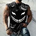 Homme Graphique Drôle Débardeur T-shirt sans manches pour hommes Manches Courtes T-shirt Impression 3D Col ras du cou Chemise Mode Designer Muscle Quotidien Sports Salle de sport Noir Blanche Rouge