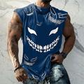 Homme Graphique Drôle Débardeur T-shirt sans manches pour hommes Manches Courtes T-shirt Impression 3D Col ras du cou Chemise Mode Designer Muscle Quotidien Sports Salle de sport Noir Blanche Rouge