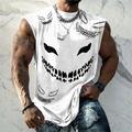 Homme Graphique Drôle Débardeur T-shirt sans manches pour hommes Manches Courtes T-shirt Impression 3D Col ras du cou Chemise Mode Designer Muscle Quotidien Sports Salle de sport Noir Blanche Rouge
