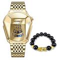 Montre à Quartz de Luxe pour Hommes Tendance Horaire Montre Bracelet Cool Hommes Technologie Acier Inoxydable Mode Montre à Quartz Pour Hommes Relogio Masculino