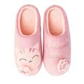 Femme Chaussons Pantoufles floues Pantoufles d'intérieur Chaussons chauds Intérieur Bande dessinée Chat Hiver Talon Plat Bout rond Mode Le style mignon Pluche Satin Rose Gris Noir Rose Claire