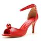 chaussures de mariage pour femmes chaussures de demoiselle d'honneur de mariée de fête noir blanc rouge imitation perle élégantes chaussures à talons chaton en polyuréthane cadeaux de Saint-Valentin st. le jour de Patrick