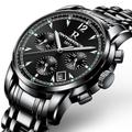 ontheedge hommes montres de luxe mode affaires montre à quartz en acier inoxydable étanche horloge chronographe