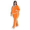 Femme Ensemble Survetement Survêtement 2 Pièces Athlétique Hiver manche longue Chaud Respirable Doux Aptitude Fonctionnement Le jogging Tenue de sport Tenues de Sport Rayé Noir Jaune Vert clair