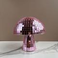 Champignon boule disco miroir verre laser papierchampignons ornements