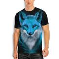 Homme Unisexe Chemise T shirt Tee Tee Animal Renard Imprimés Photos Dessin Animé 3D Col Rond Noir Bleu Marron 3D effet du quotidien Vacances Manche Courte 3D Imprimer Vêtement Tenue Mode Casual