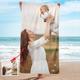 serviettes de plage personnalisées avec photo serviette de bain serviettes de plage personnalisées avec photo, cadeau personnalisé pour la famille ou les amis 3163 (impression recto)