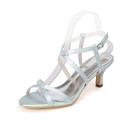 chaussures de mariage pour la mariée demoiselle d'honneur femmes peep toe blanc ivoire bleu argent or noir sandales en satin talon bas fête de mariage saint valentin minimalisme mode