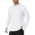 chemises solaires à manches longues pour hommes sweat à capuche de protection contre les éruptions cutanées randonnée pêche t-shirt de natation haut protection solaire en plein air respirant séchage rapide léger été bleu marine blanc escalade