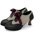 Femme Chaussures à Talons Escarpins Oxfords Chaussures Bullock Grandes Tailles Chaussures Vintage Soirée du quotidien Couleur unie Bloc de couleur Hiver Talon de chaton Bout rond Elégant