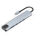 USB type c station d'accueil usb c hub 3.0 adaptateur 8 en 1 hdmi sd/tf lecteur de carte pour macbook air ipad ordinateur portable périphériques