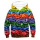 Sweat à capuche Garçon Enfants manche longue 3D effet Géométrique Arc-en-ciel Enfants Hauts Hiver Automne Actif basique Ecole Extérieur Vélo de Route 3-12 ans / Printemps