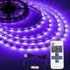 bande de lumière noire uv led interface usb violette avec télécommande rf multifonction à 11 touches smd2835 380-400nm lampe à lumière noire led uv adaptée à la danse fluorescente et au revêtement