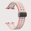 Bracelets de montre intelligente pour Apple Watch 44 mm 40 mm 49 mm 38 mm 45 mm 41 mm 42 mm bracelet en silicone bicolore sport pour femme bracelet de remplacement à fermoir en D magnétique pour
