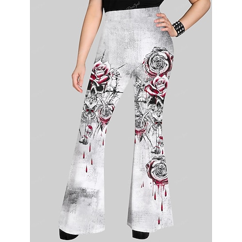 Rétro Vintage Années 1960 Années 1970 Mec Trouille Pantalons à pattes d'éléphant Hippie Disco Déguisement Femmes Tenue quotidien
