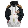 sweat à capuche pour hommes la figure historique alexander cosplay pulls molletonnés imprimés en 3d pour hommes