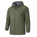 Homme Imperméable Veste à capuche Veste de Randonnée Veste coupe-vent Sport extérieur Camping et randonnée Etanche Coupe Vent Printemps Automne Couleur unie Noir Vert Véronèse Rouge Bleu Marine Bleu