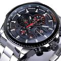Montre mécanique FORSINING pour hommes Montre de marque Top Montre militaire de sport étanche trois cadrans calendrier luminous automatique auto-remontante Montre mécanique en acier inoxydable