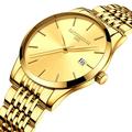 Montre quartz pour hommes ultra-fine montre analogique de luxe minimaliste classique étanche calendrier chronographe montres en acier inoxydable cadeaux pour la fête des pères