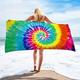 Serviette de plage tie dye, serviettes de plage de couleur hippie sans sable surdimensionnées, grande serviette de bain douce sup, serviette de bain absorbant l'eau pour hommes, femmes, voyage,