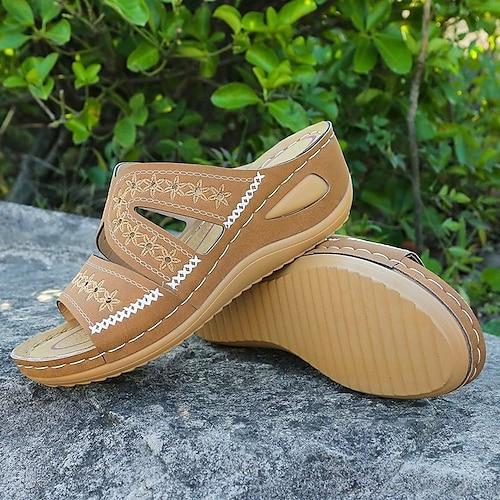 sandales d'été à bout ouvert pour femmes – semelle coussinée avec design découpé, disponibles en plusieurs couleurs pour une tenue décontractée